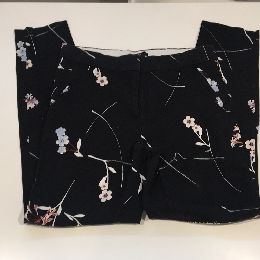 🌸 SALE H&M Flower Print Crop Pants Size 6 - Picture 2 of 9